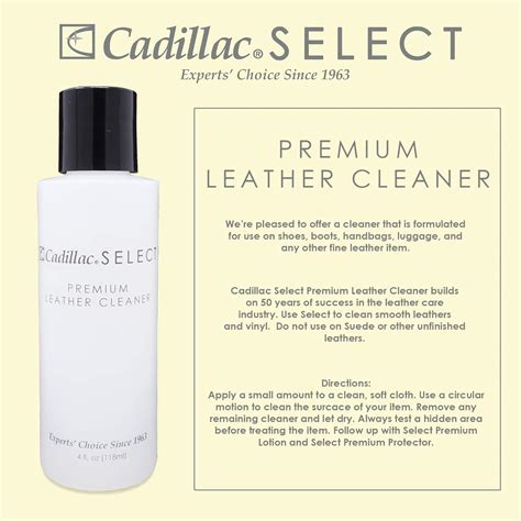 cadillac select premium leather care.